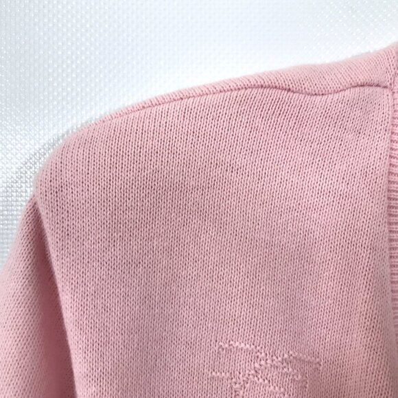 Vintage Cardigan Sweater Needlepoint Pink Top M - Picture 3 of 9